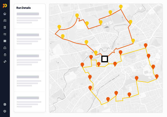 White box with a grey insert showing yellow and orange dots with a yellow line joining them together