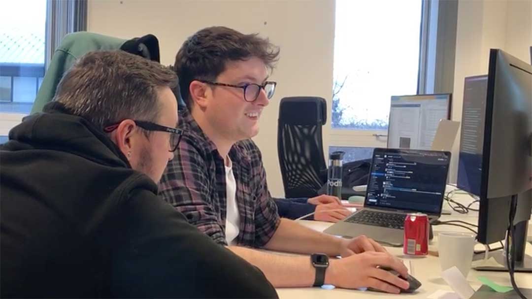 Liam and Bradley talking