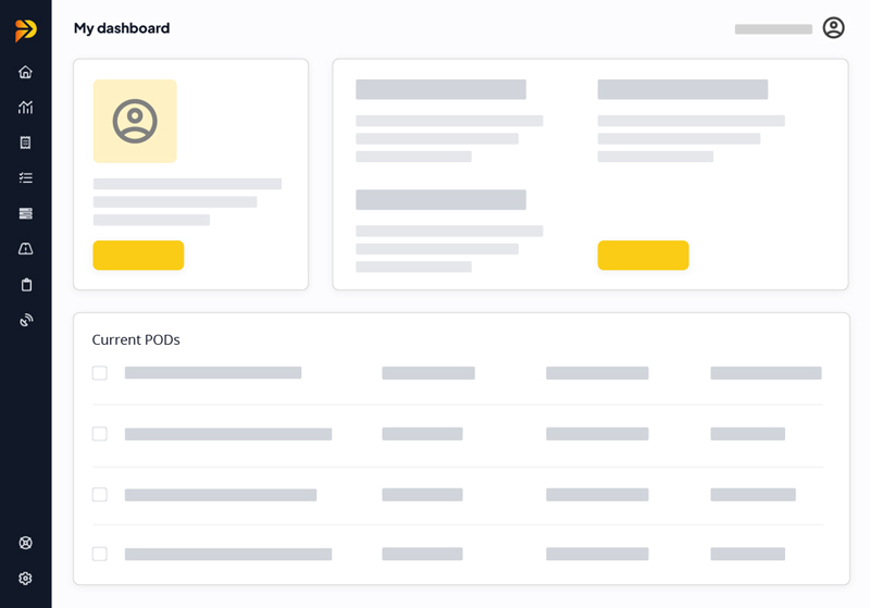 White rectangle with a table of grey boxes