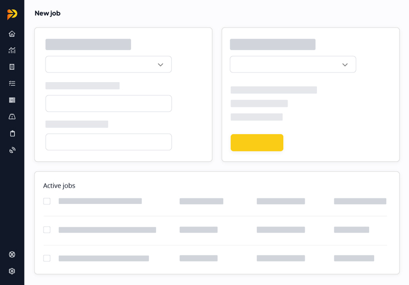 A white rectangle containing smaller grey rectangles and a yellow rectangle