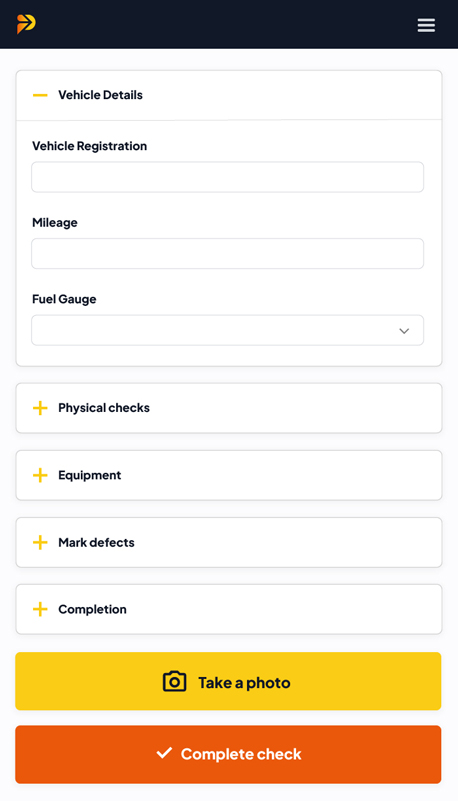 A white rectangle with a black block at the top, yellow and orange blocks at the bottome